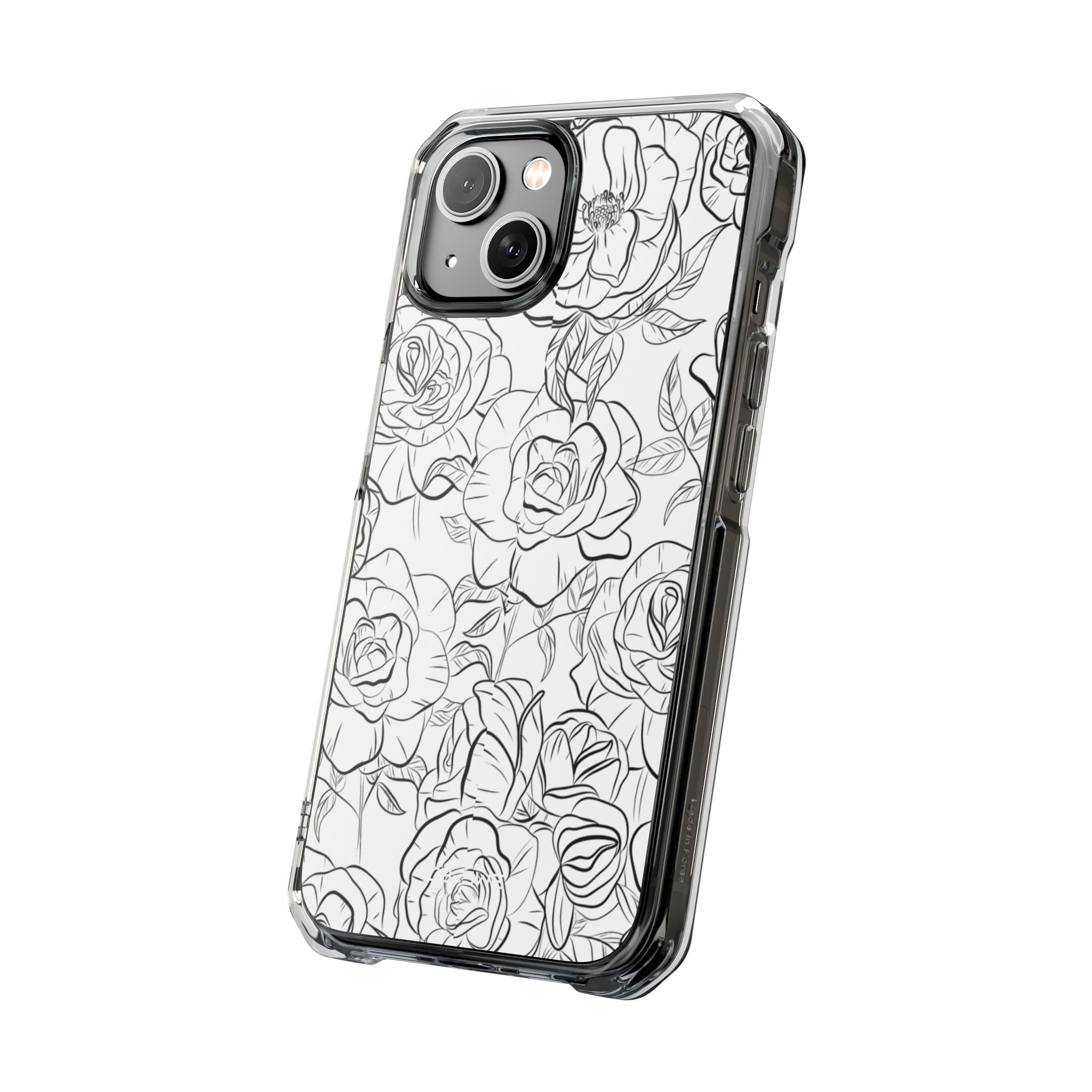 Intricate Rose Sketches iPhone Case - Impact
