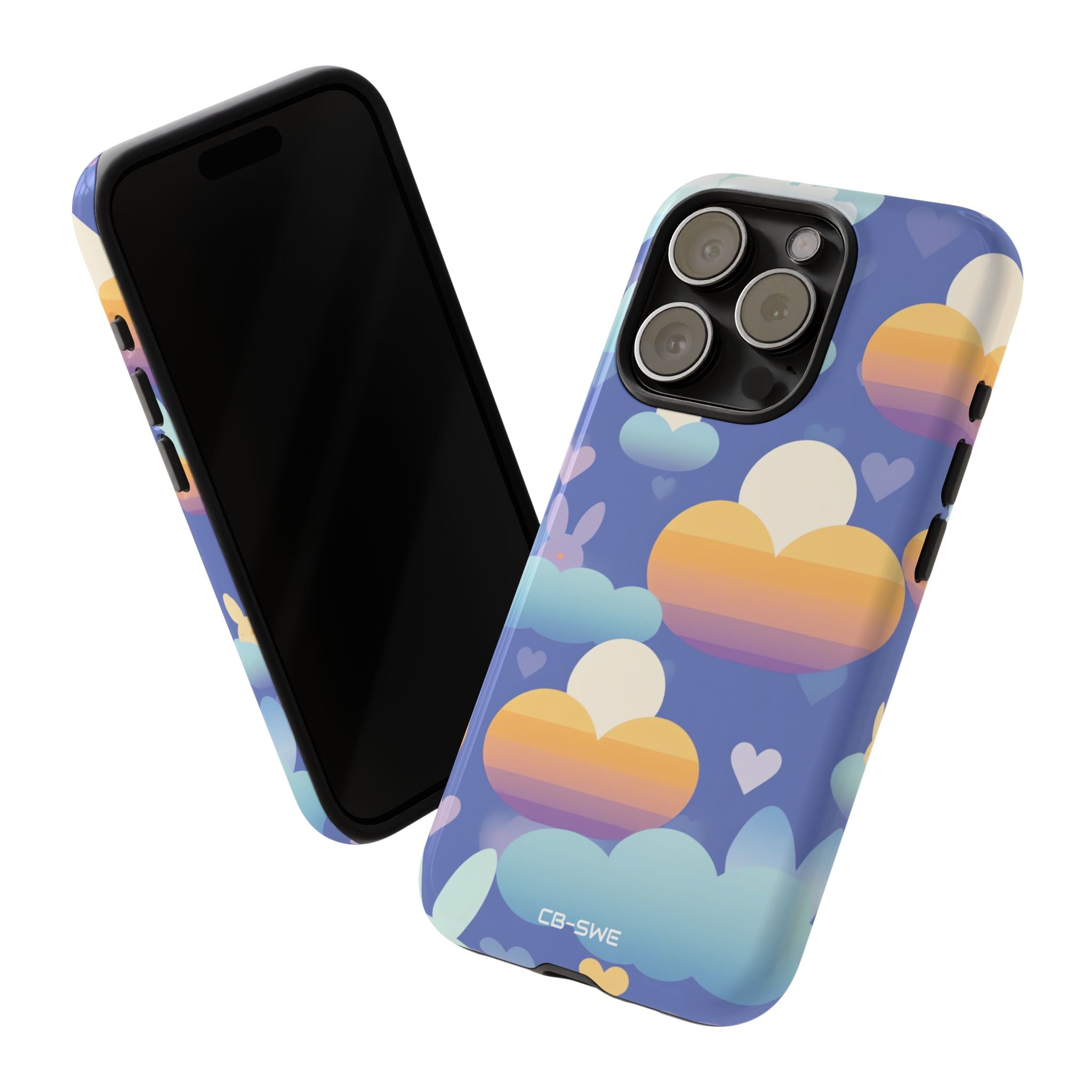 Bunnies Dance Among Clouds - iPhone Case