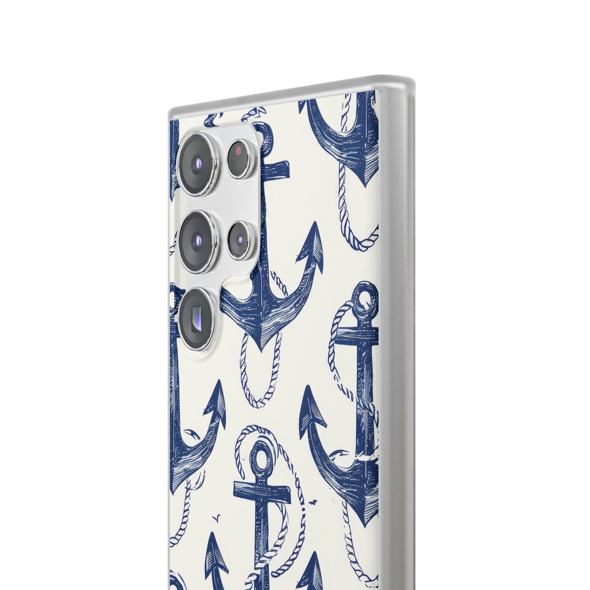 Navy Anchor Loop Samsung S23 Ultra Case - Soft
