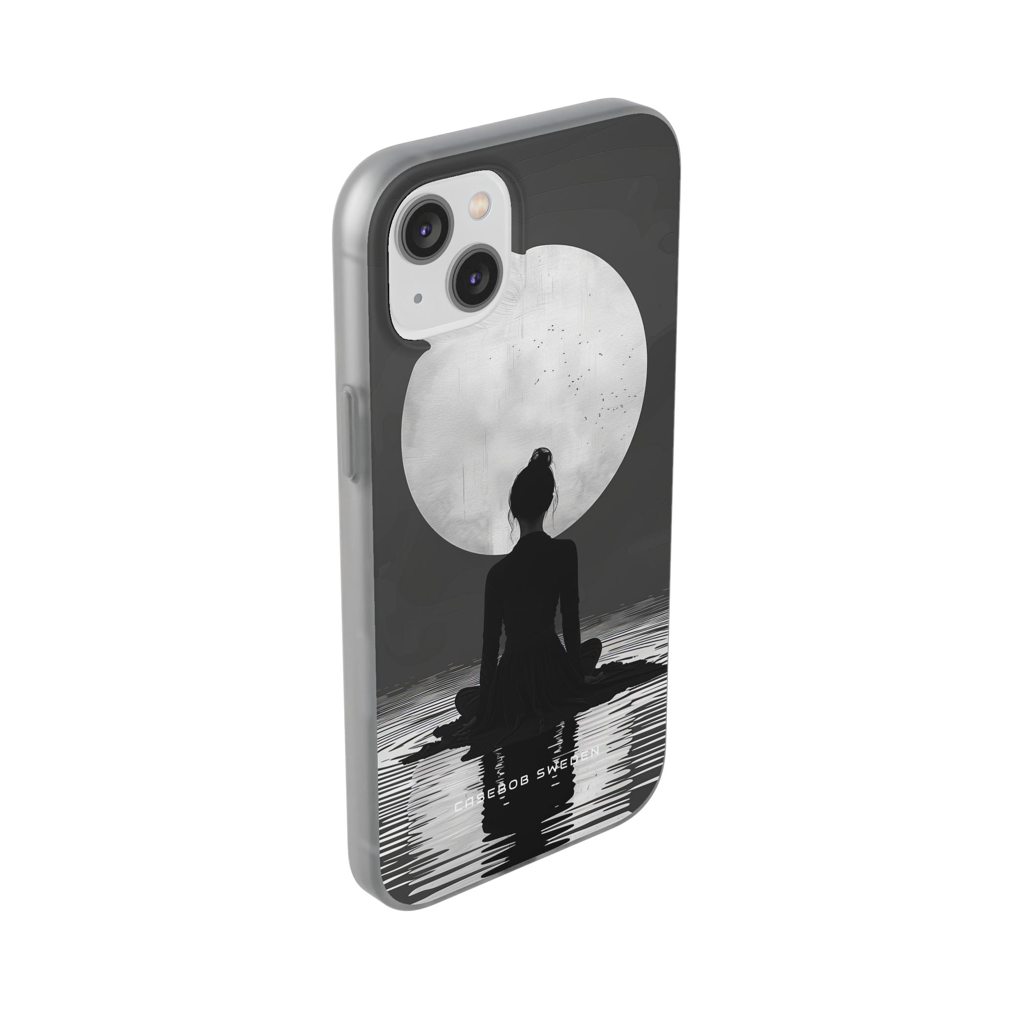 Zen Serenity Moon Reflection iPhone 14 - Flexi Phone Case