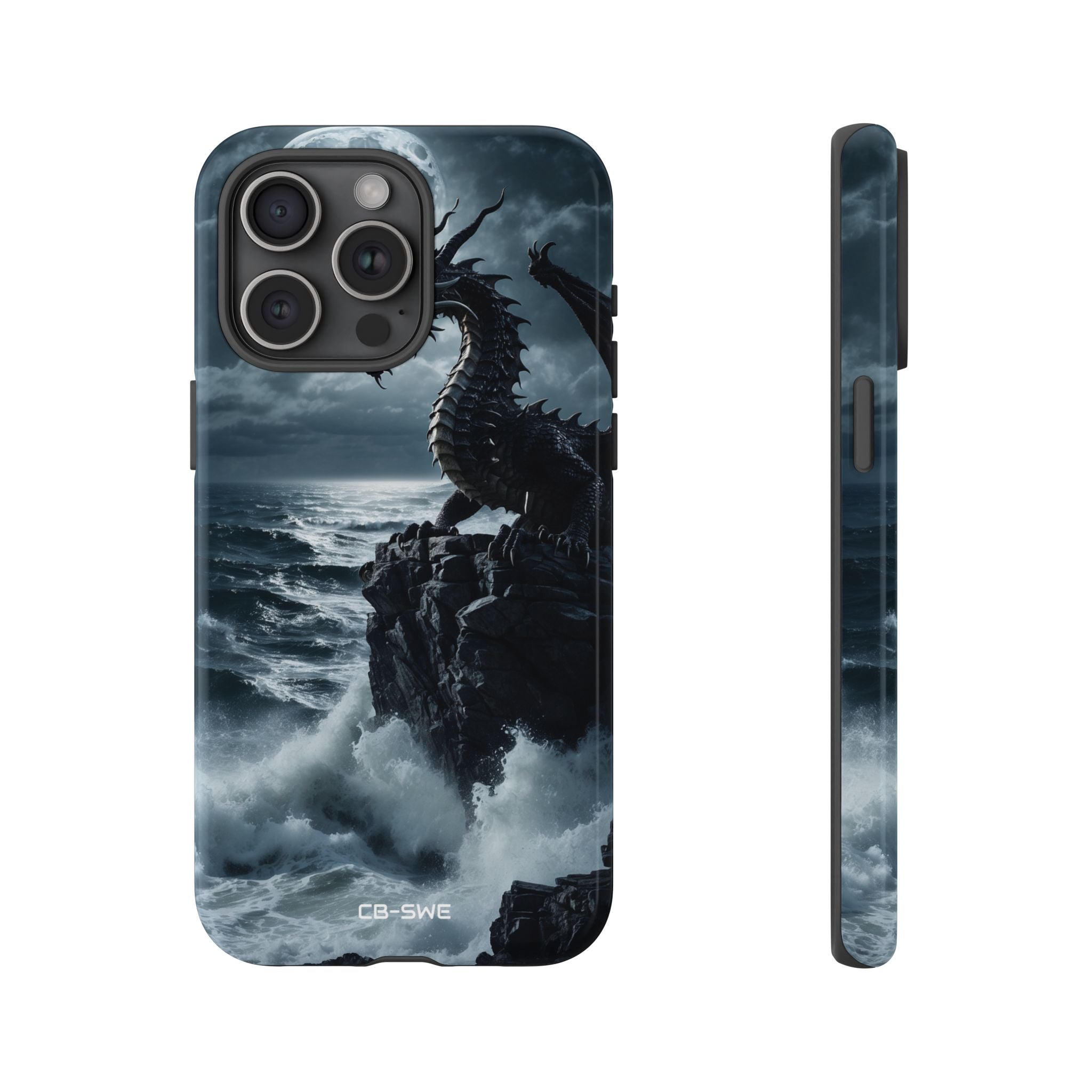 Dragon Roars Against Sea - iPhone Case