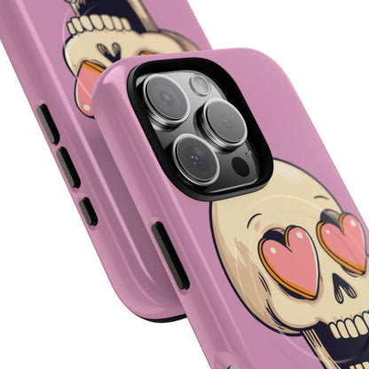 Heart Eyed Skull iPhone 16 Pro Case - Tough+