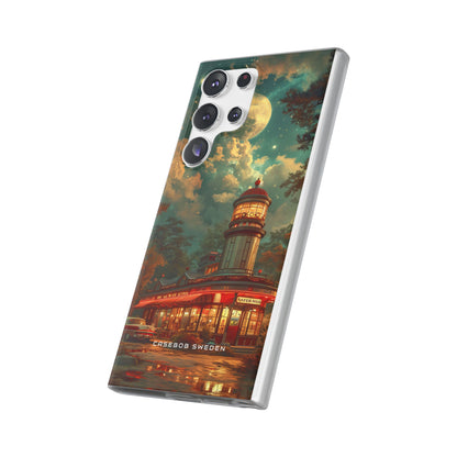 Vintage Moonlit Diner Fantasy Samsung S23 - Flexi Phone Case