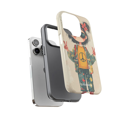Peace Pigtails iPhone 14 Pro Case - Tough