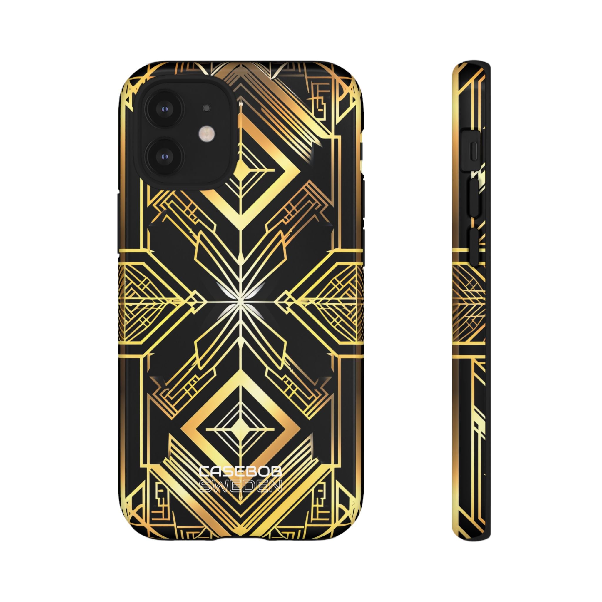 Golden Geometric Symphony iPhone 12 - Tough