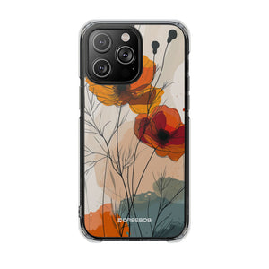 Fiery Floral Abstraction - Phone Case for iPhone (Clear Impact - Magnetic)