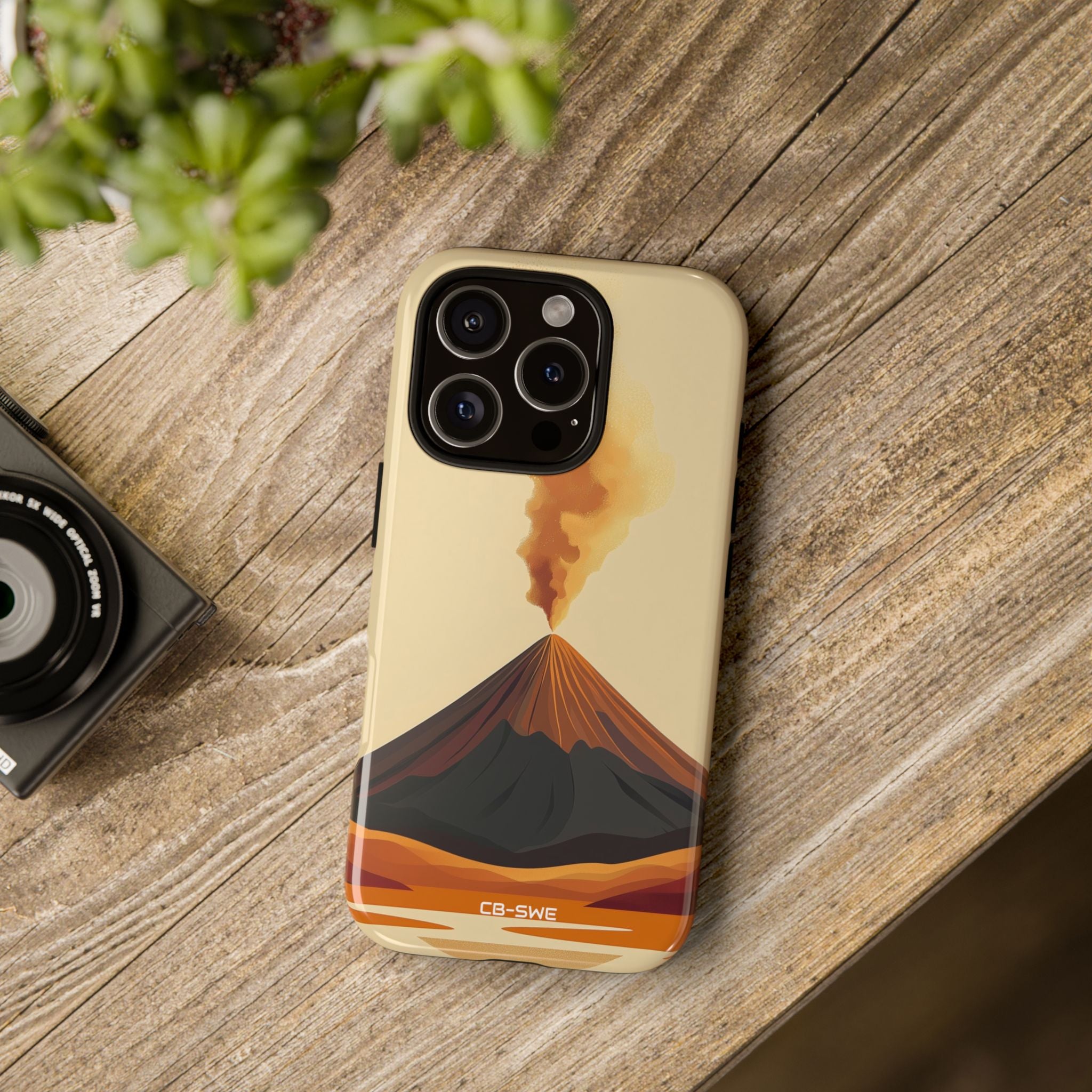 Volcano Erupts Brightly - iPhone Case