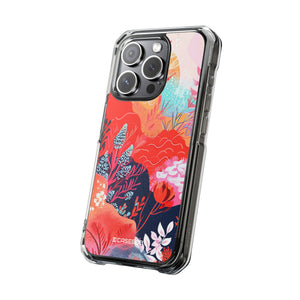 Living Coral Design | Handyhülle für iPhone (Clear Impact Case – magnetisch)