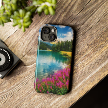 Azure Alpine Lake Phone Case - Protective Phone Case