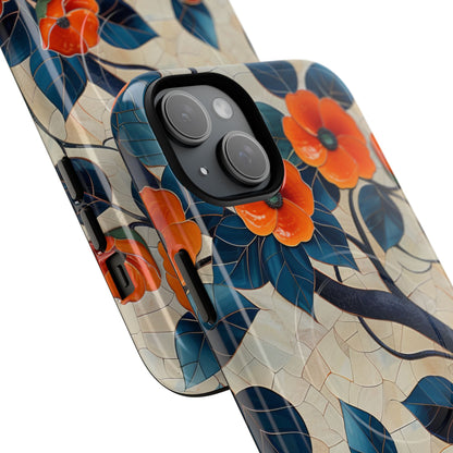 Orange Blossoms Mosaic Harmony iPhone 15  Tough+ Phone Case