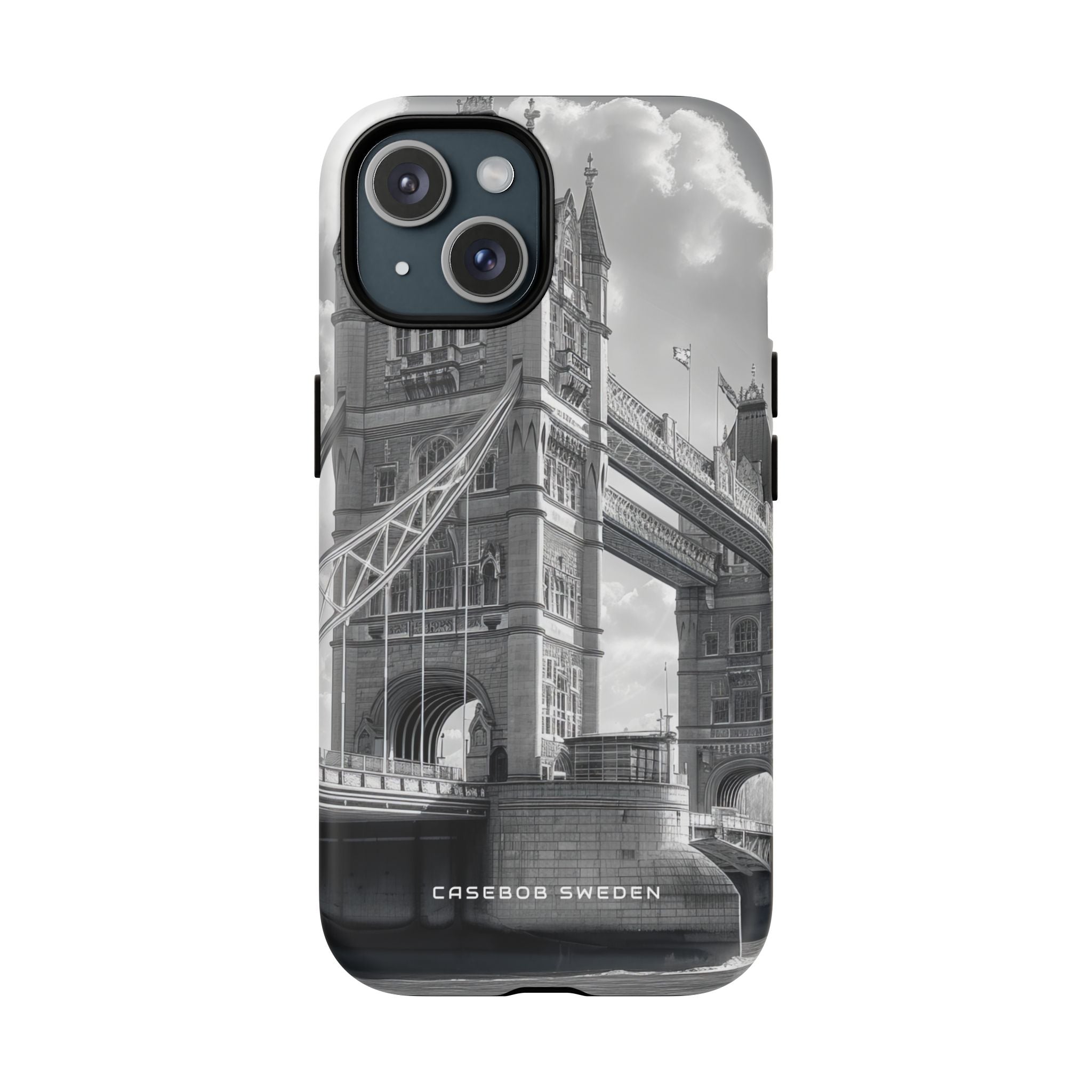 Tower Bridge Monochrome Architecture Study iPhone 15 | Tough+ Phone Case