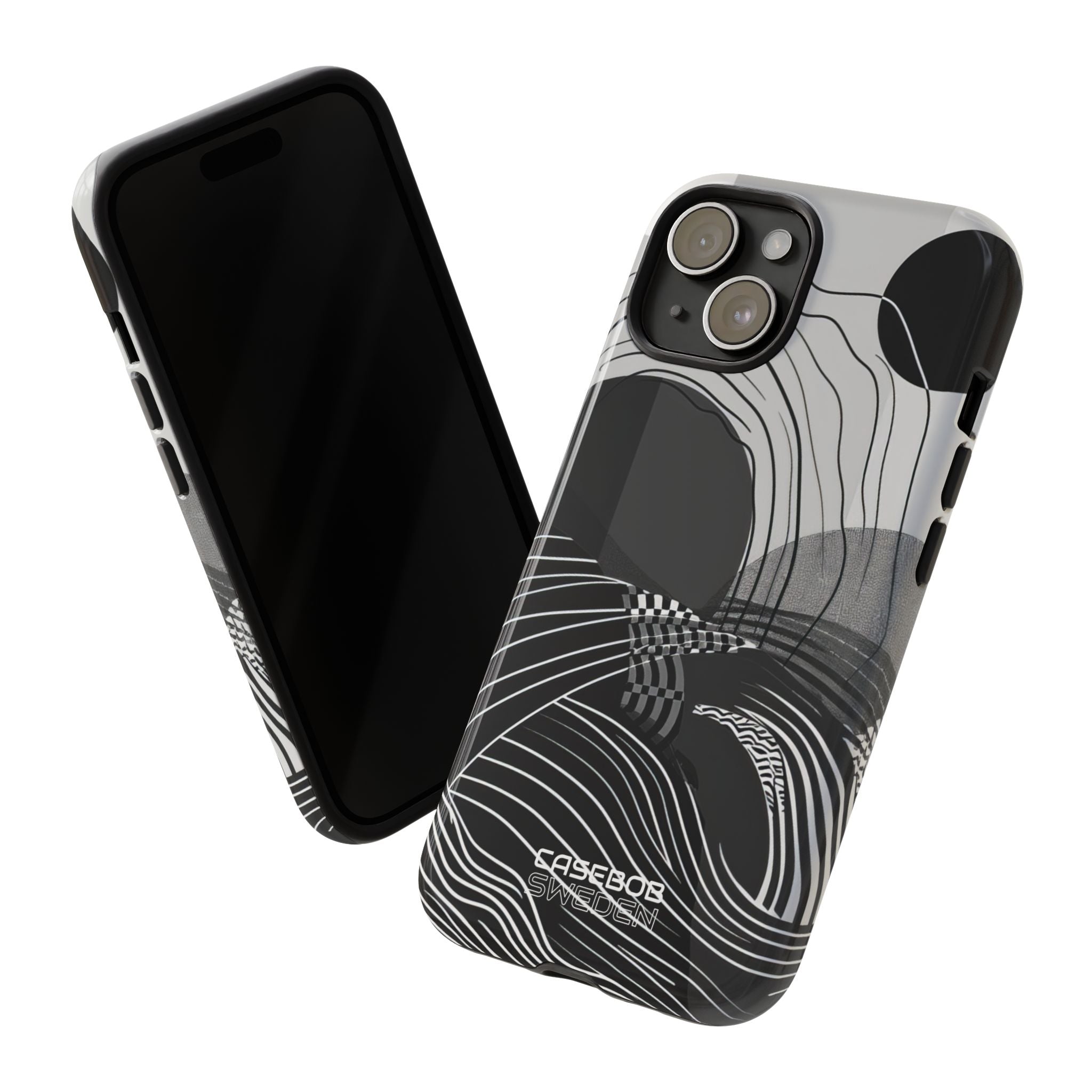Monochrome Motion Flow iPhone 15 - Resistente