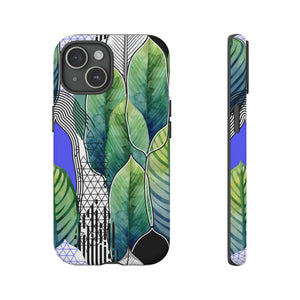 Watercolor Green Leafs - Protective Phone Case