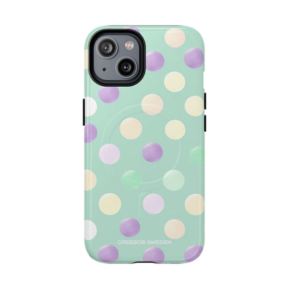 Pastel Polka Dots - Tough + MagSafe® iPhone 14 Phone Case