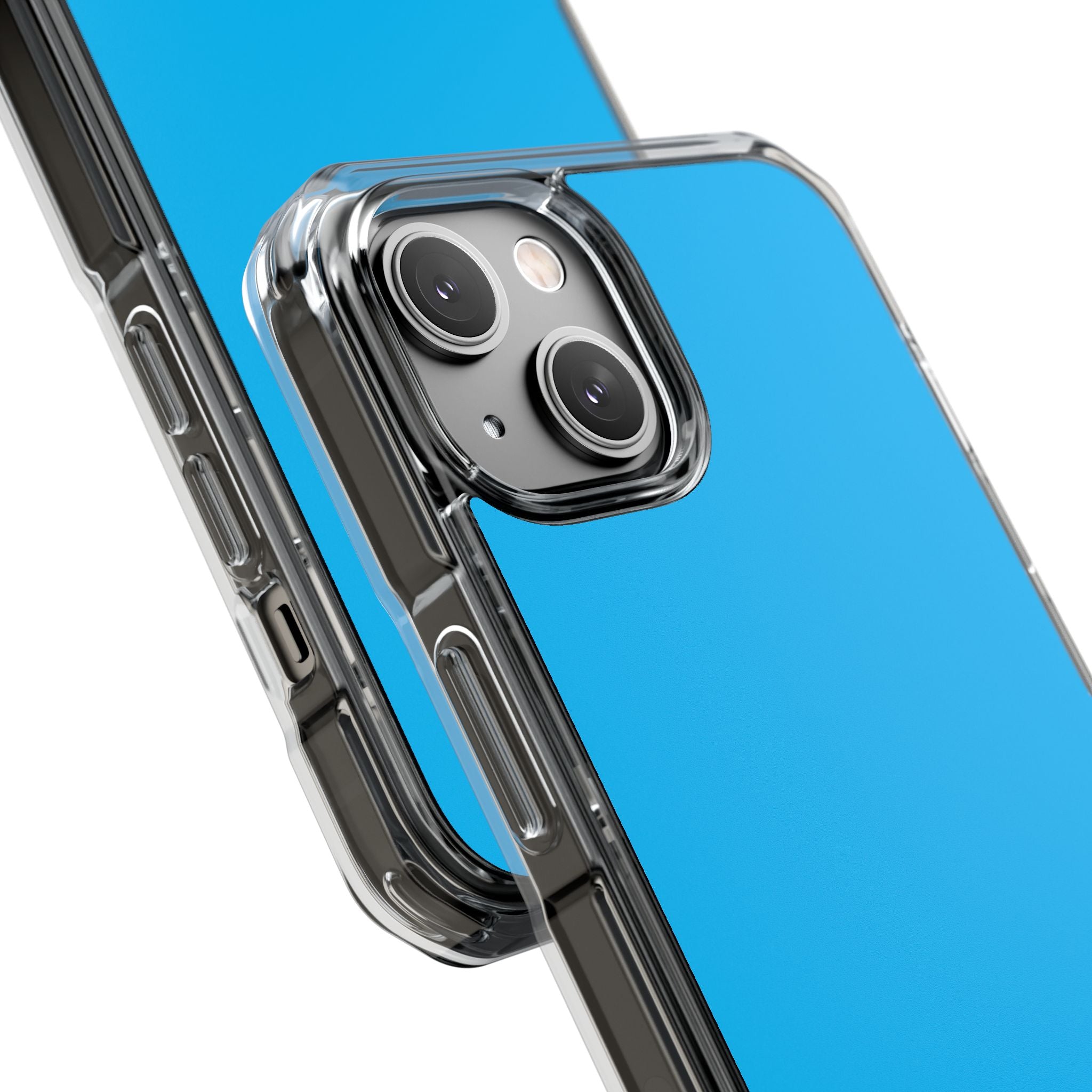 Deep Sky Blue - Clear Impact Case for iPhone