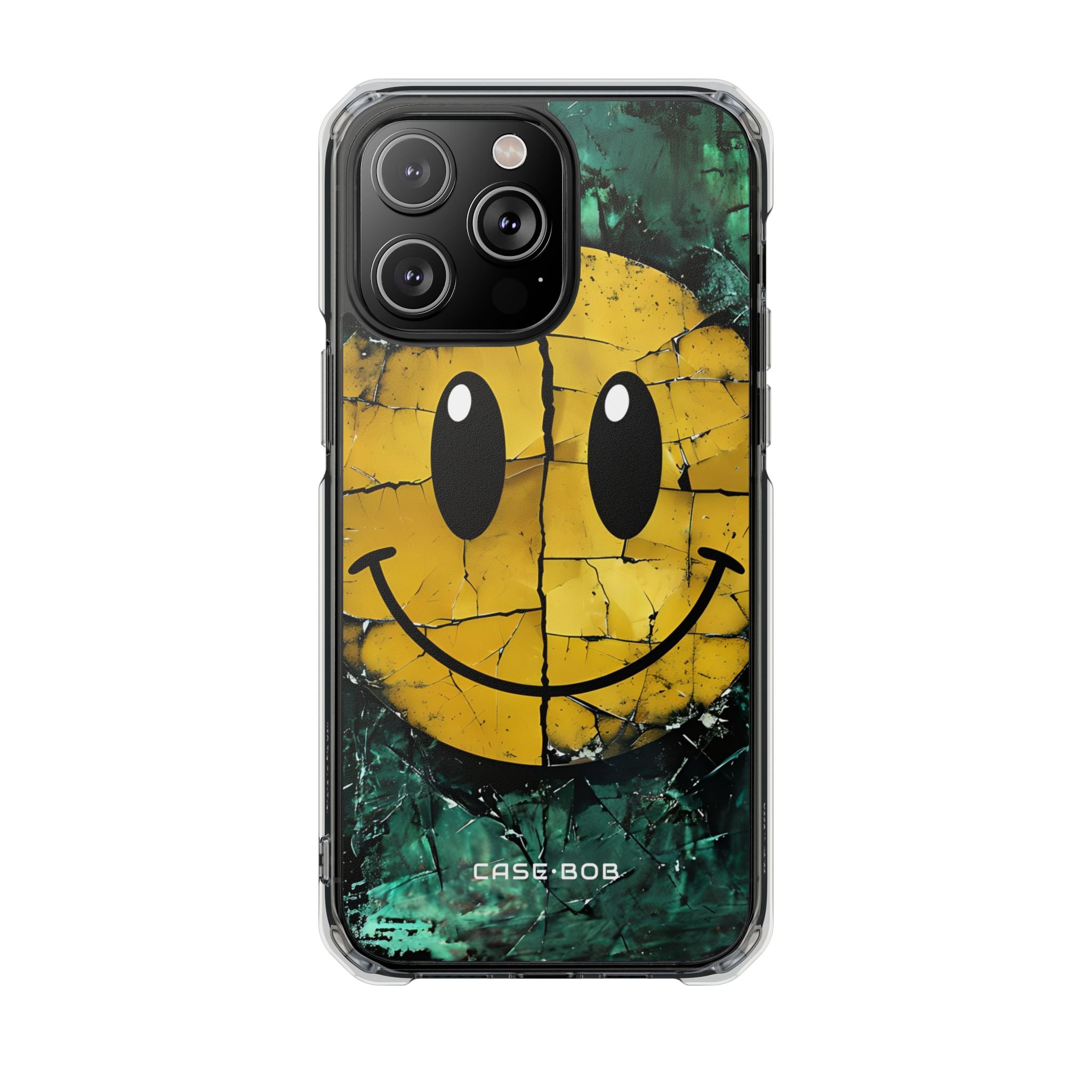 Cracked Smiley iPhone 14 Pro Max Case - Impact