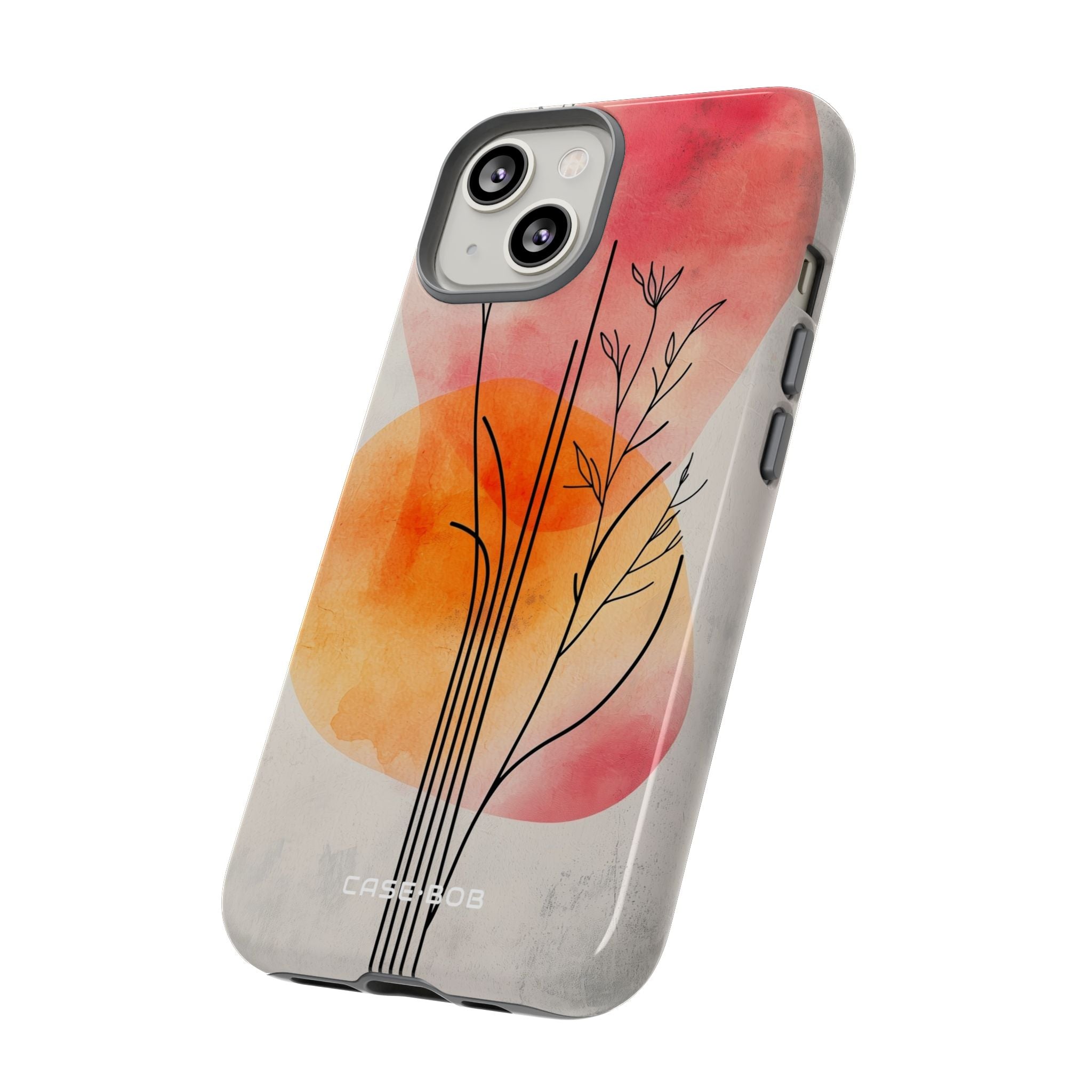 Curved Stem Sunset iPhone 14 Case - Tough