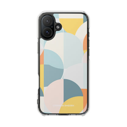 Abstract Geometric Calm - Clear Impact iPhone 16 Phone Case