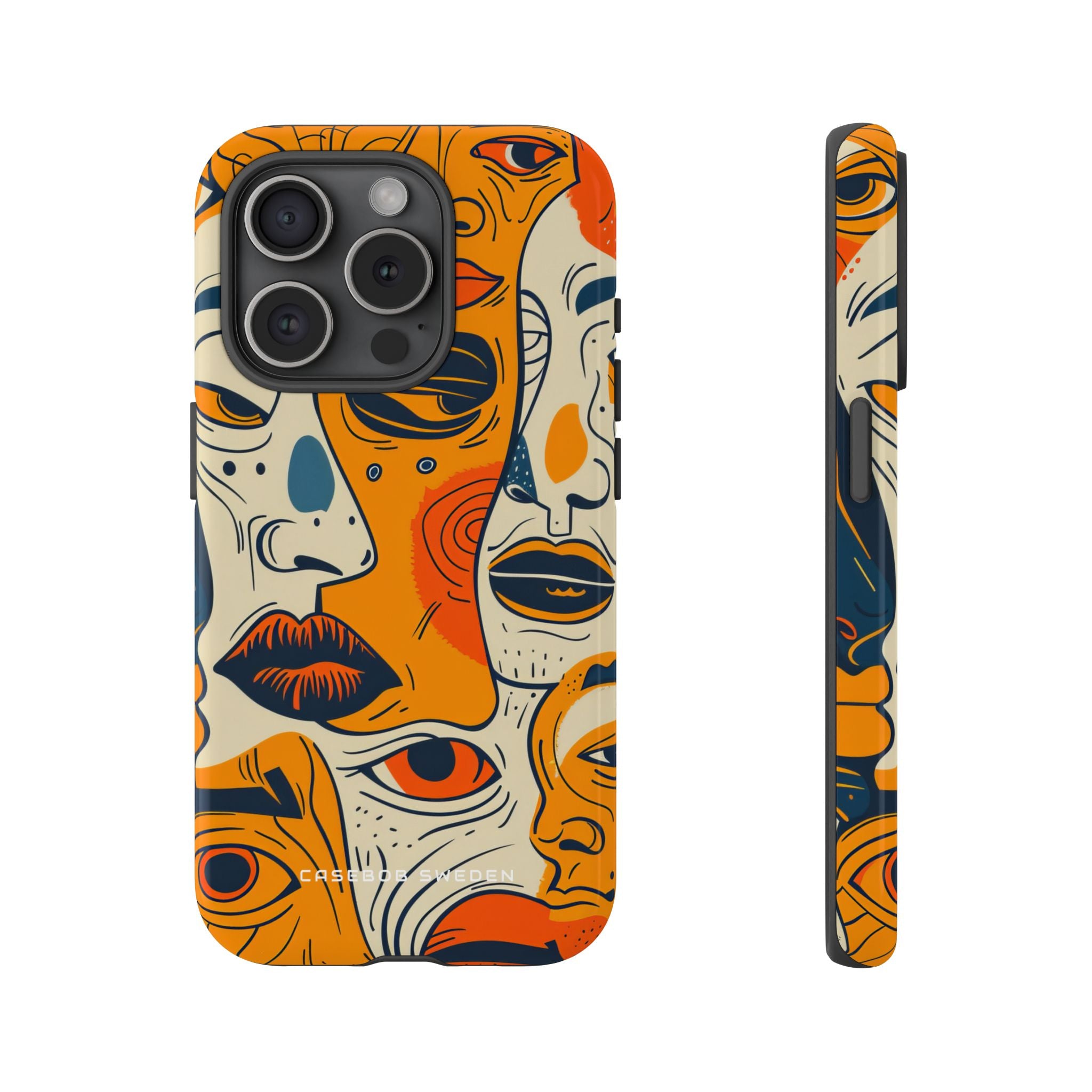 Gradient Face Mosaic iPhone 15 - Tough Phone Case