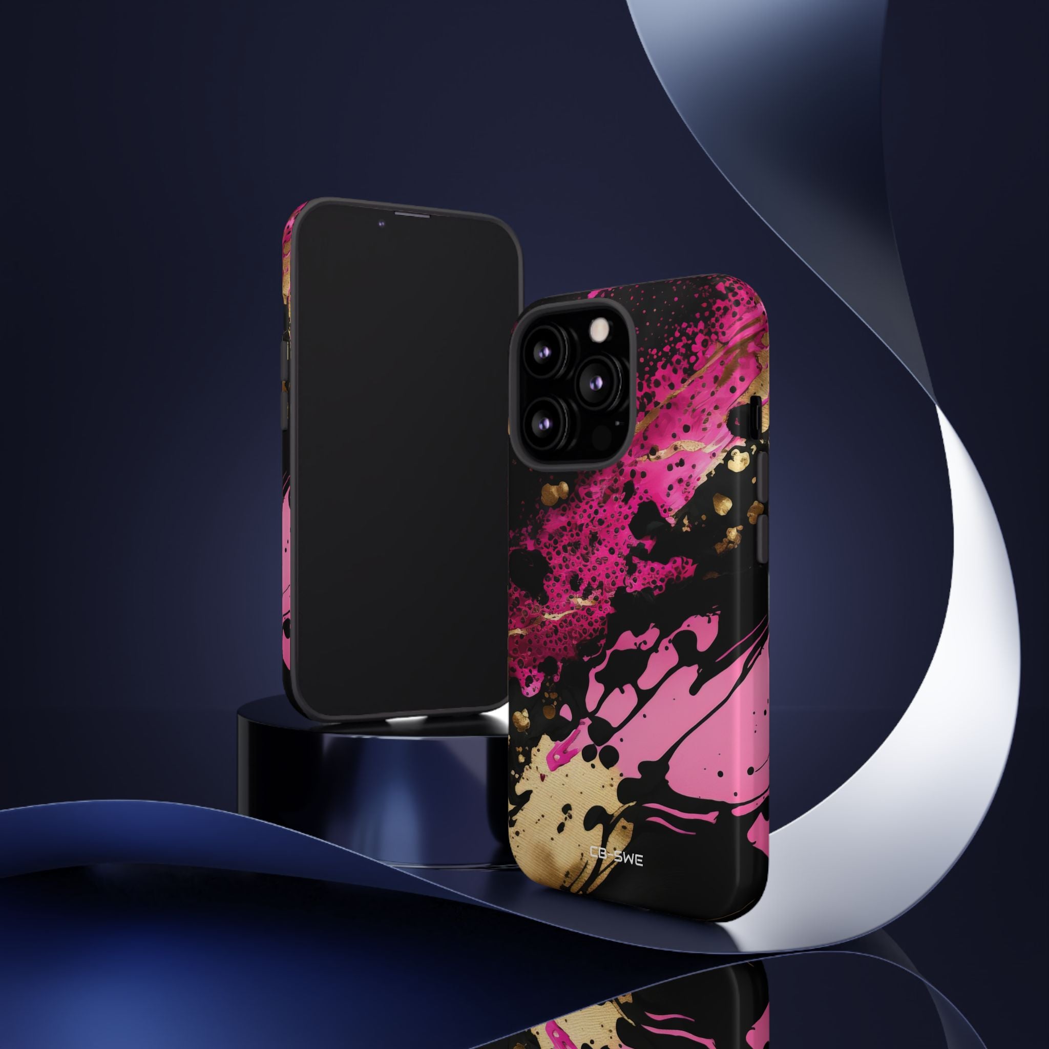Dynamic Splatter Elegance - iPhone Case