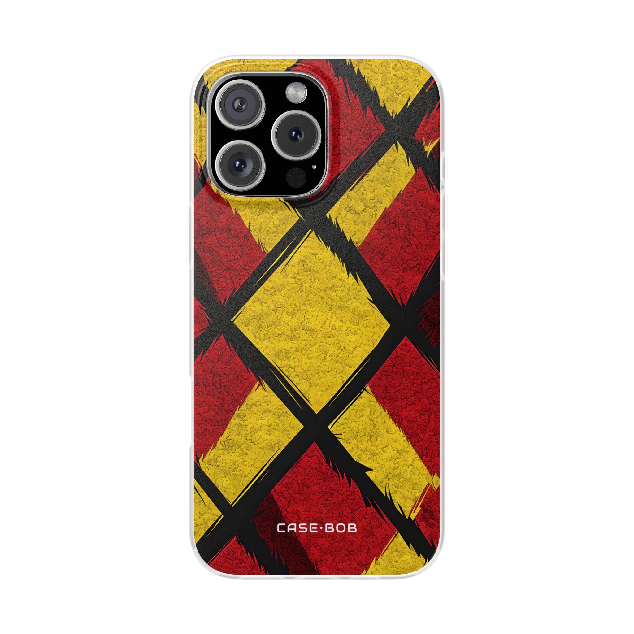 Cracked Diamond Grid iPhone 16 Pro Max - Soft Case