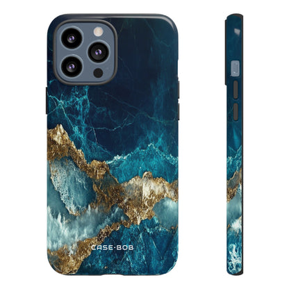 Jagged Gold Split iPhone 13 Pro Max Case - Tough