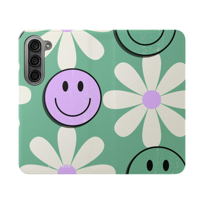 Smiley Daisy Glow - Samsung S23 Case - Wallet