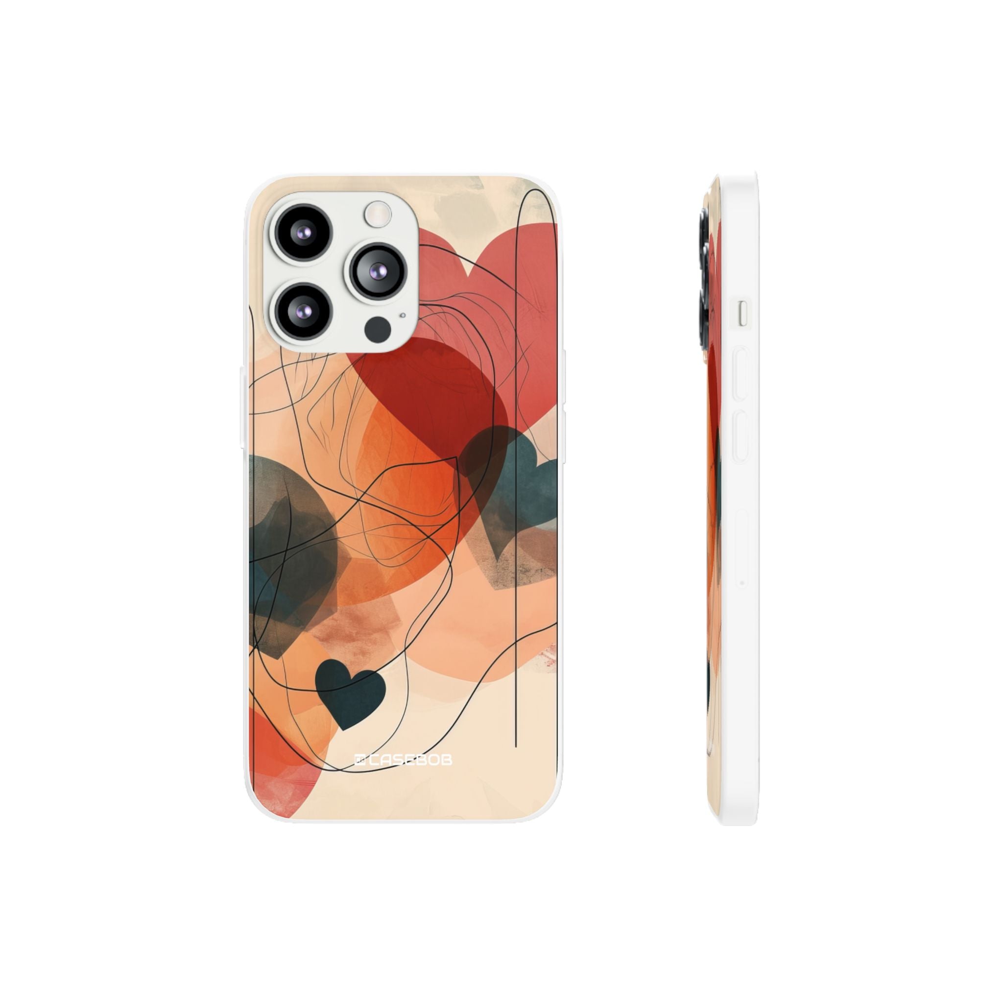 Abstract Heart Harmony - Flexi iPhone 16 Phone Case