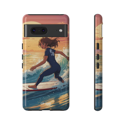 Surfing Into Sunset - Google Pixel Case