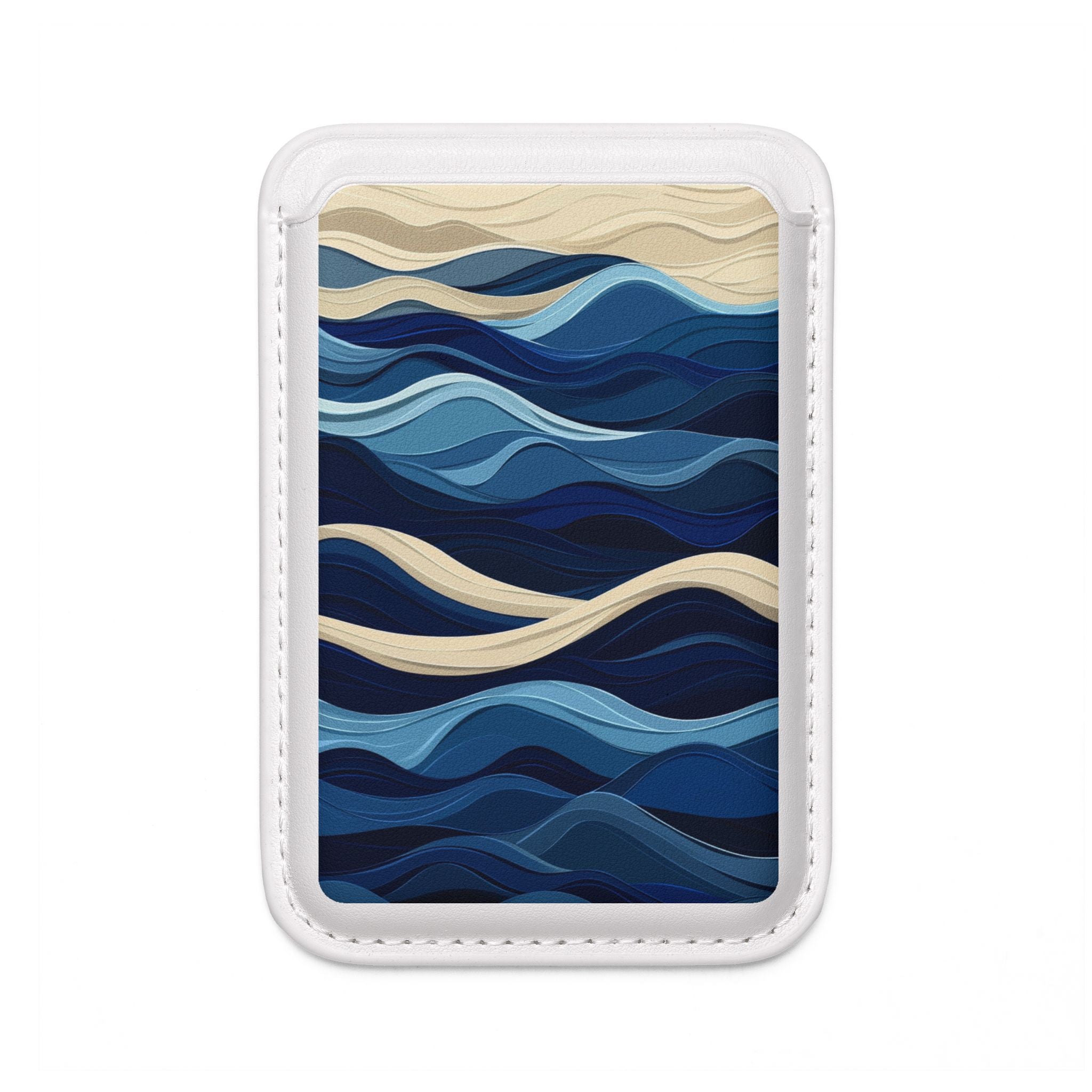 Blue Wave Flow Wallet – MagSafe Ready