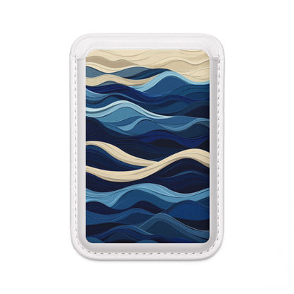 Blue Wave Flow Wallet – MagSafe Ready