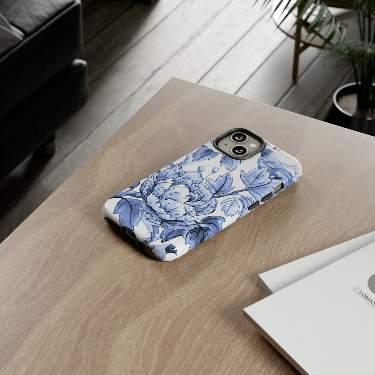 Watercolor Blue Floral - Protective Phone Case