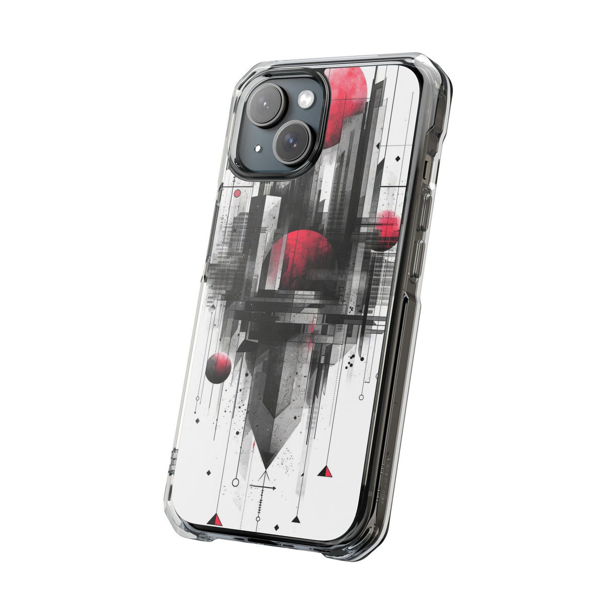 Cyber Gridscape - Phone Case for iPhone (Clear Impact - Magnetic)