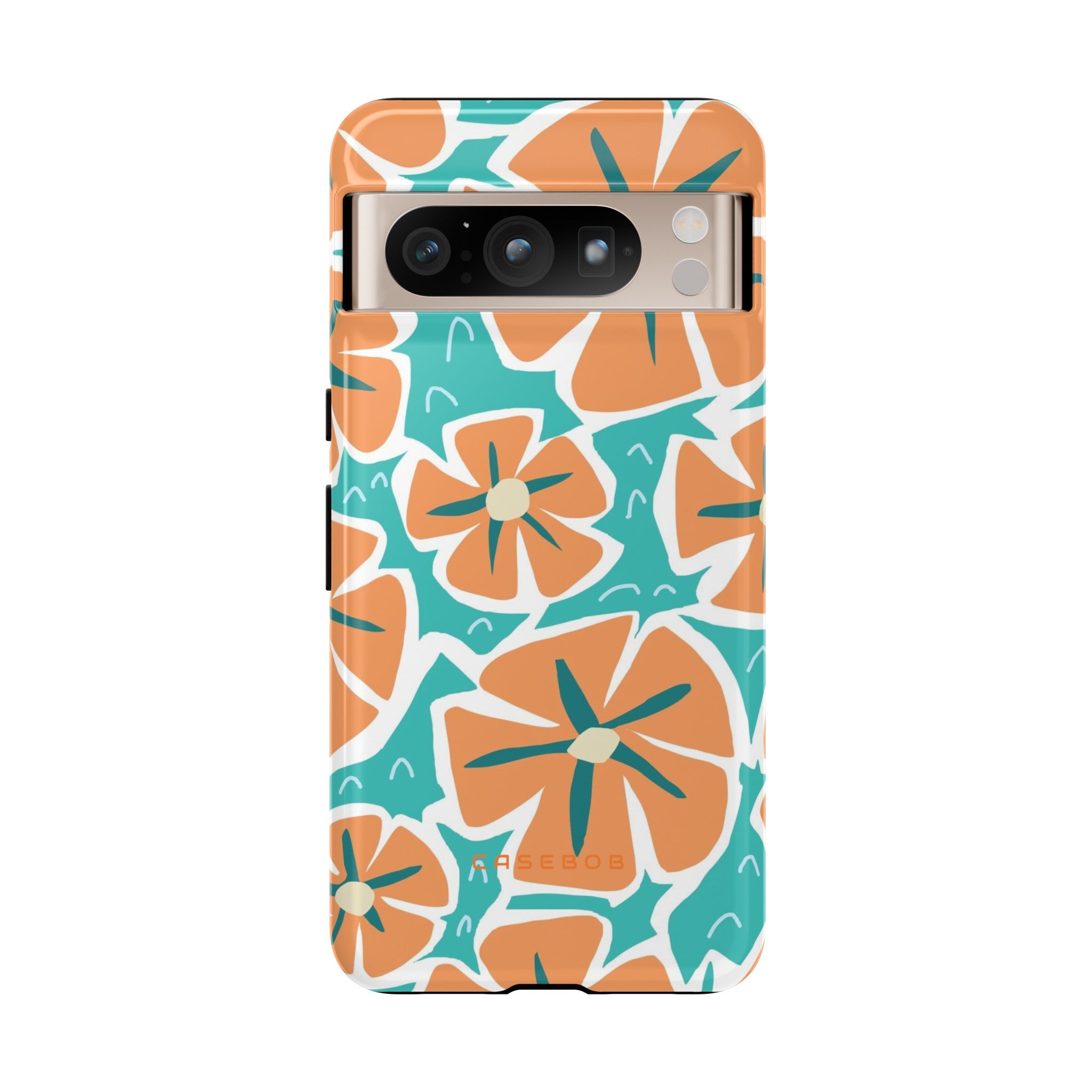 Orange Happy Flower - Protective Phone Case