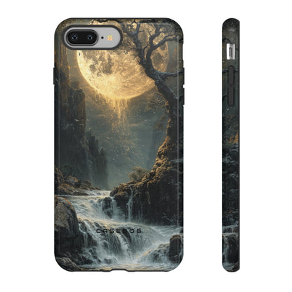 Moonlit Waterfall Silence - Protective Phone Case