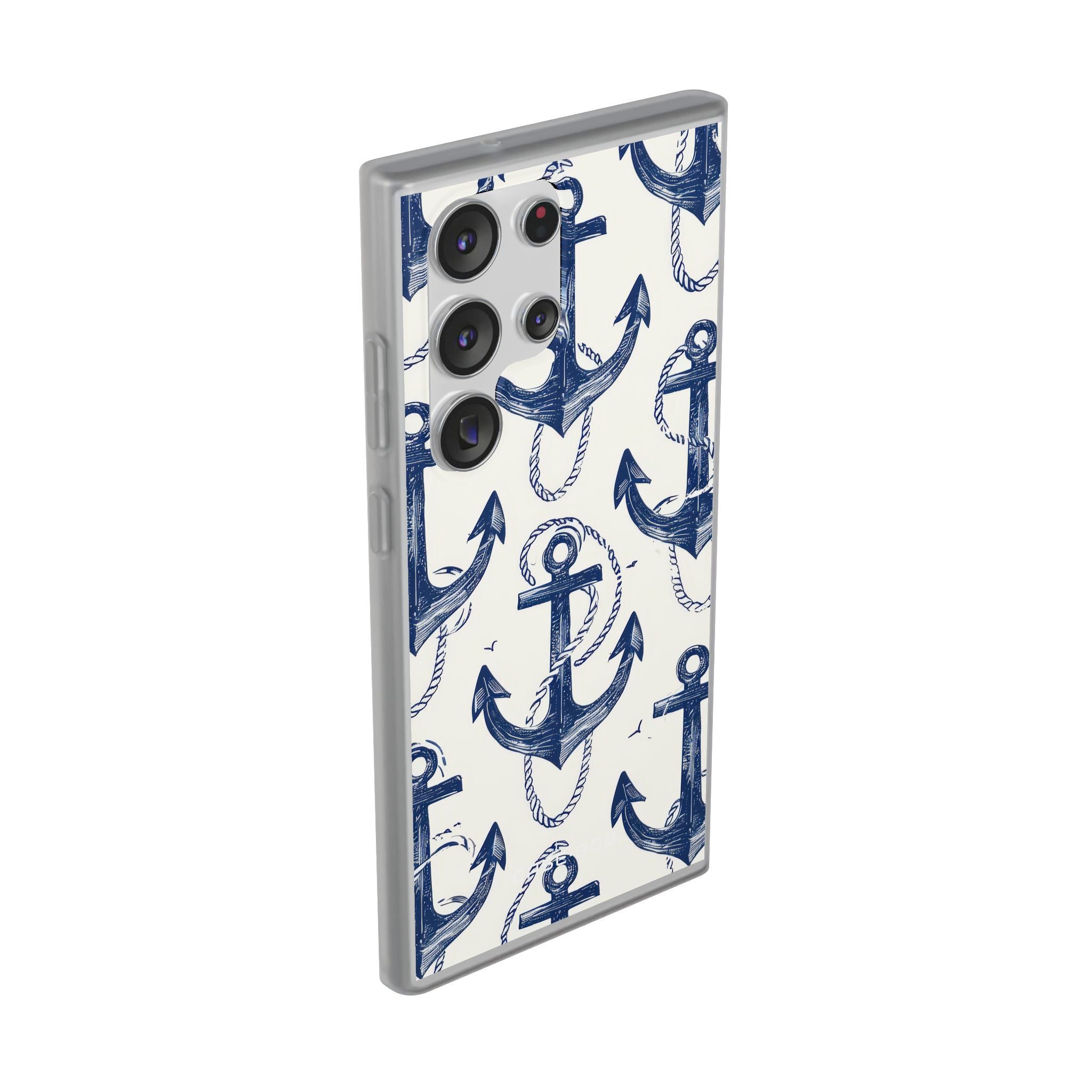 Navy Anchor Loop Samsung S23 Ultra Case - Soft