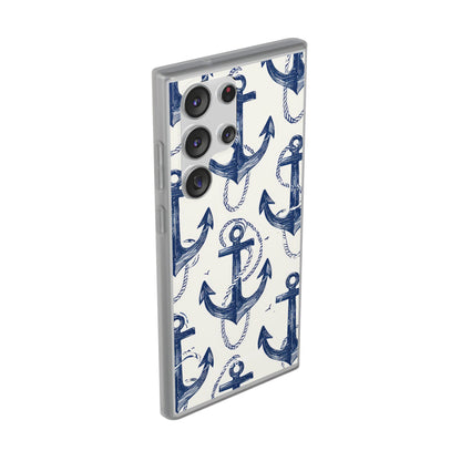 Navy Anchor Loop Samsung S23 Ultra Case - Soft