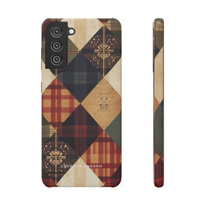 Rustic Geometric Patchwork Harmony Samsung S21 - Slim Phone Case