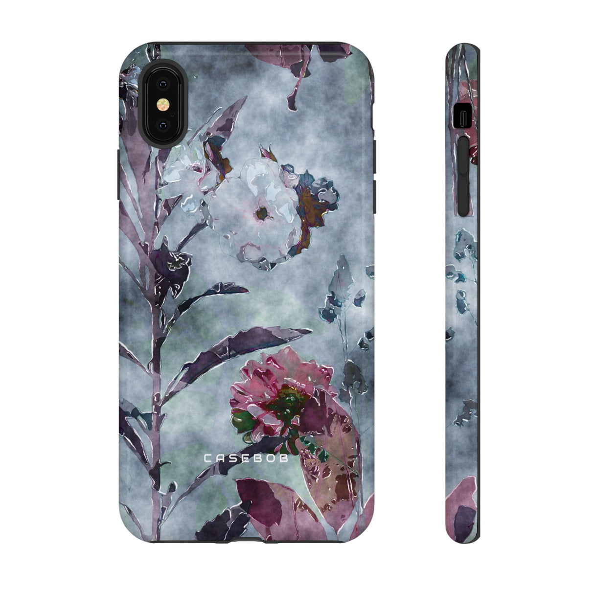 Monochrome Roses, Peonies & Asters - Protective Phone Case