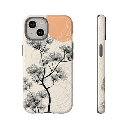 Spiky Tree Sunset iPhone 14 Case - Tough