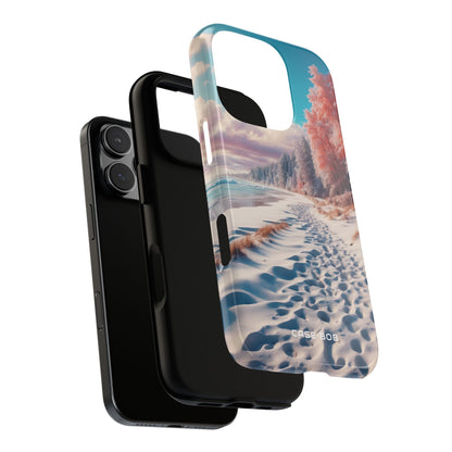Snowy Footprints iPhone 16 Pro Case - Tough