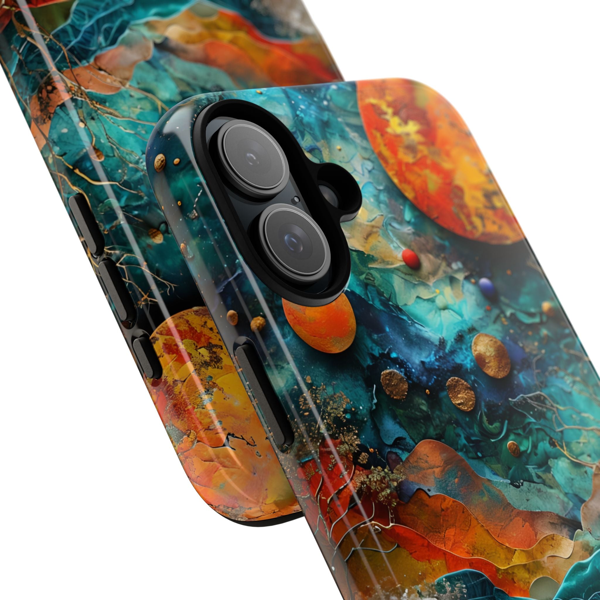 Traumhaftes Fantasielandschaft Mixed Media Kunst iPhone 16 - Tough