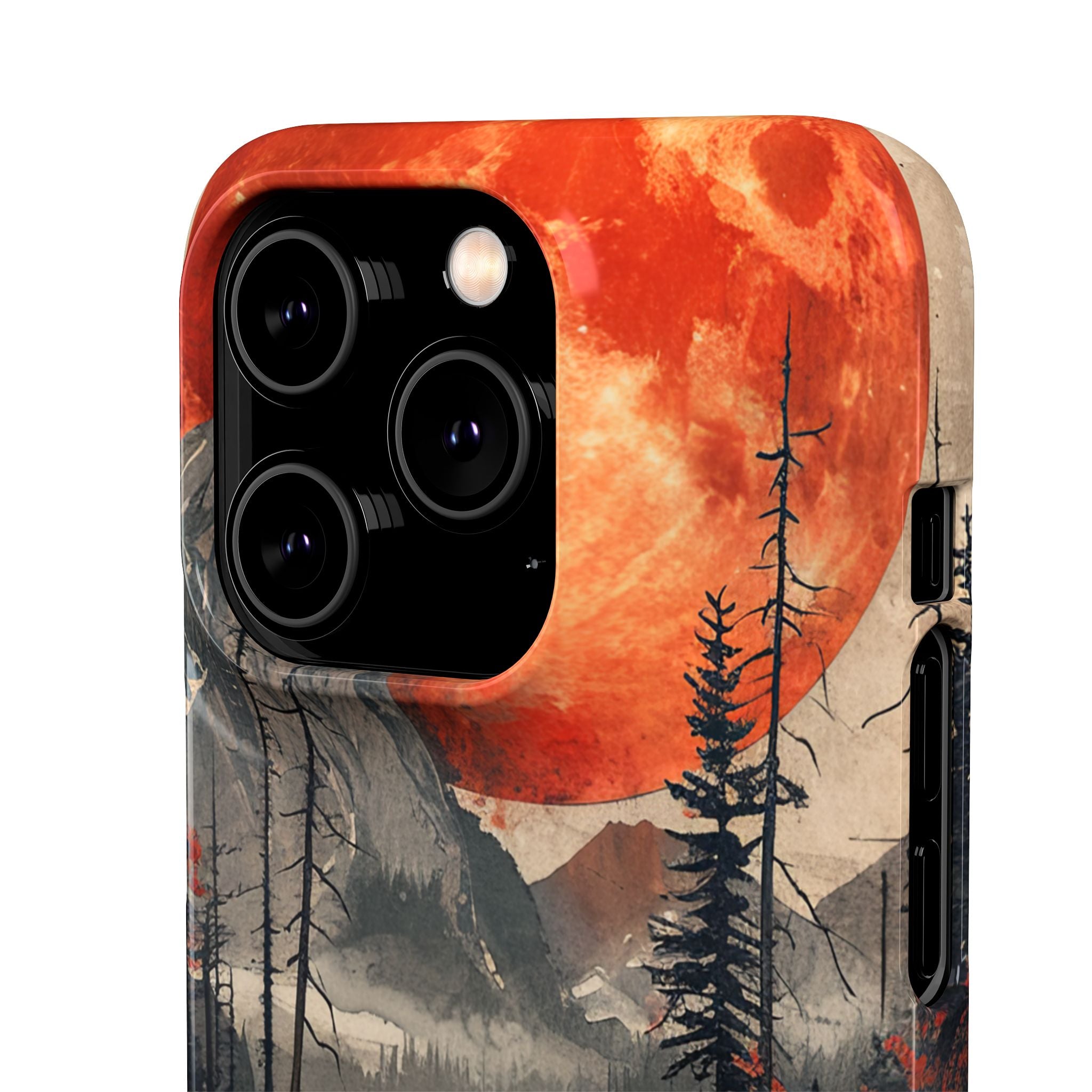 Celestial Glow Over Reflective Landscape iPhone 14 - Slim Phone Case