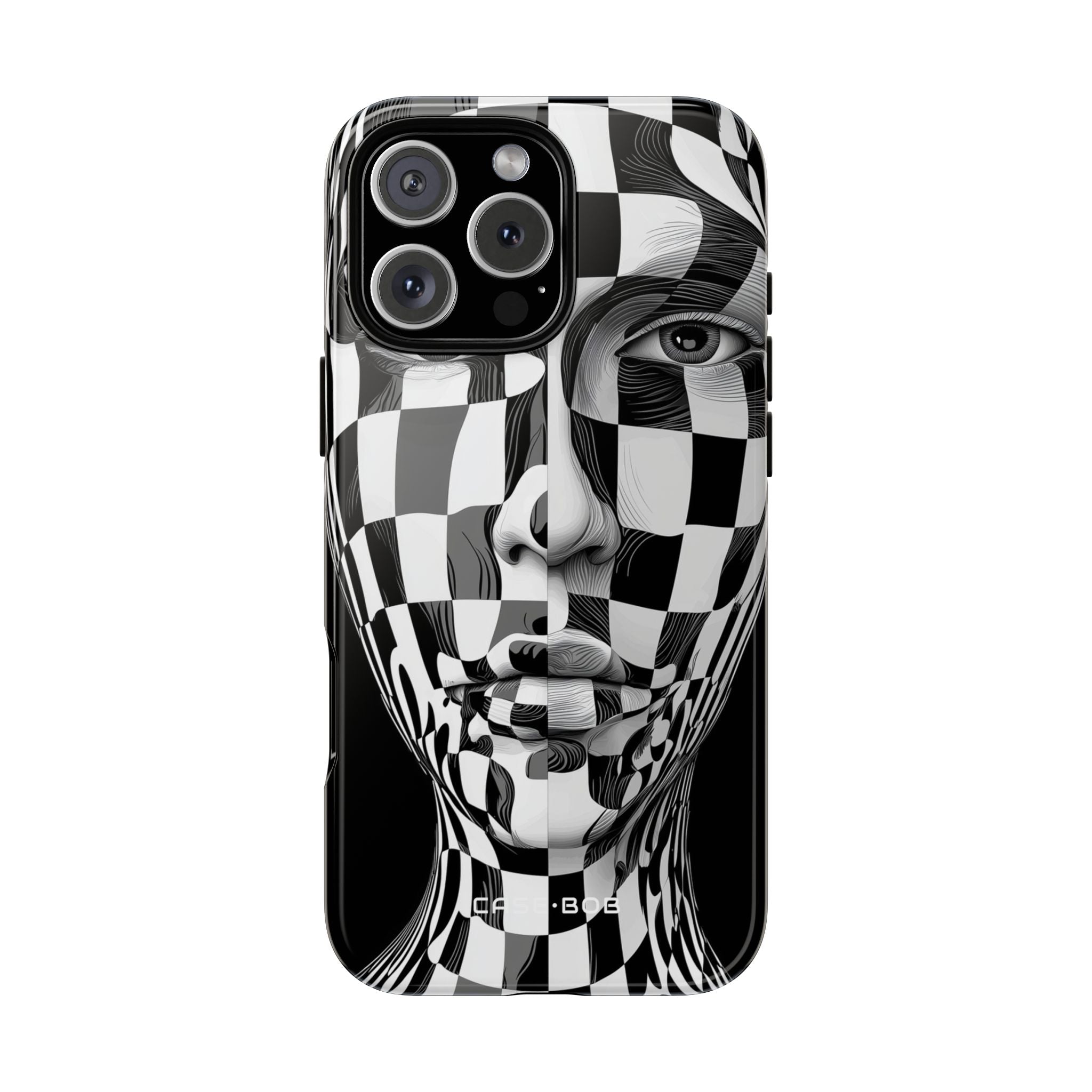 Checkered Face iPhone 16 Pro Max Case - Tough
