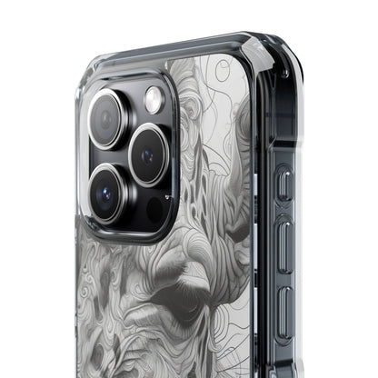 Swirling Giraffe Art iPhone 15 - Impact Clear+