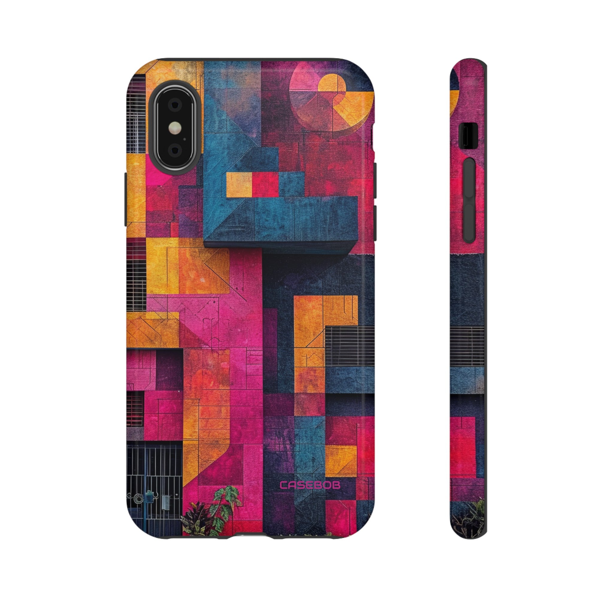 Electric Geometric Vibes - Protective Phone Case