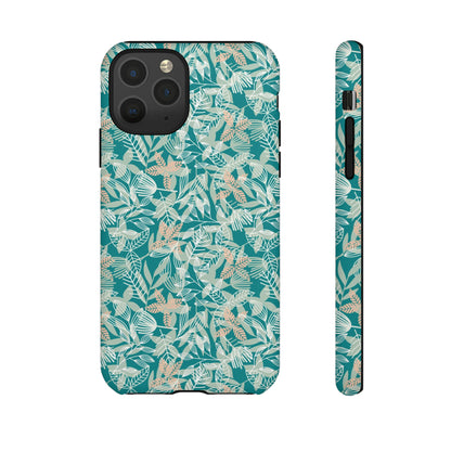 Dark Green Leaf Leaf - Protective Phone Case