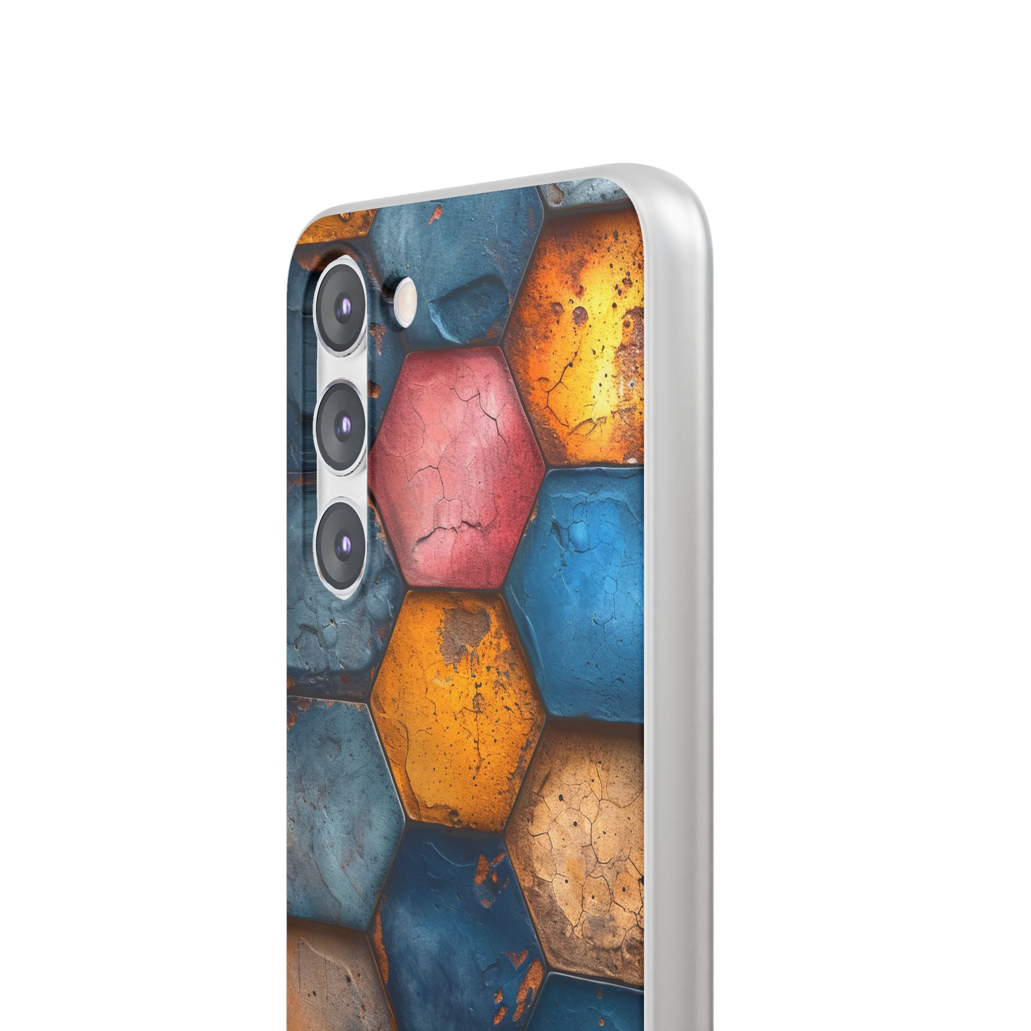 Rustic Geometric Tiles - Flexi Samsung S23 Phone Case