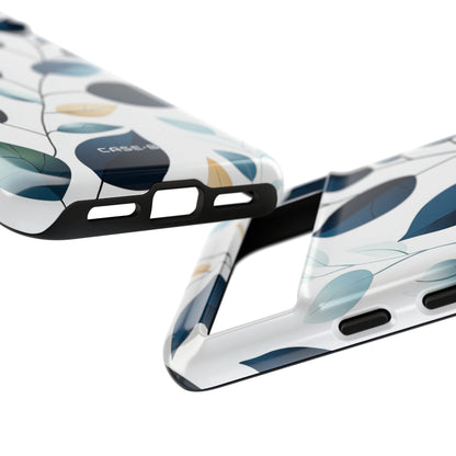 Navy Leaf Veins Google Pixel 8 Case - Tough