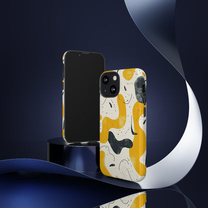 Yellow Linear Harmony - Protective Phone Case